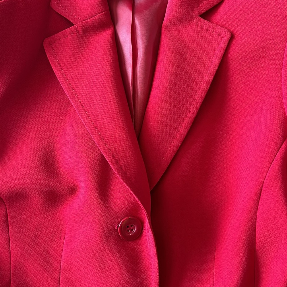 Anne Klein red blazer size 4 - Picture 2 of 3